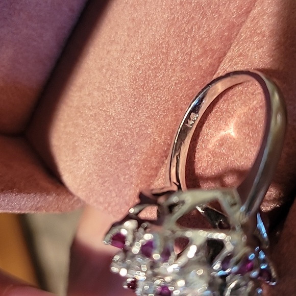 14k vintage ring with diamonds and ruby - Picture 6 of 9